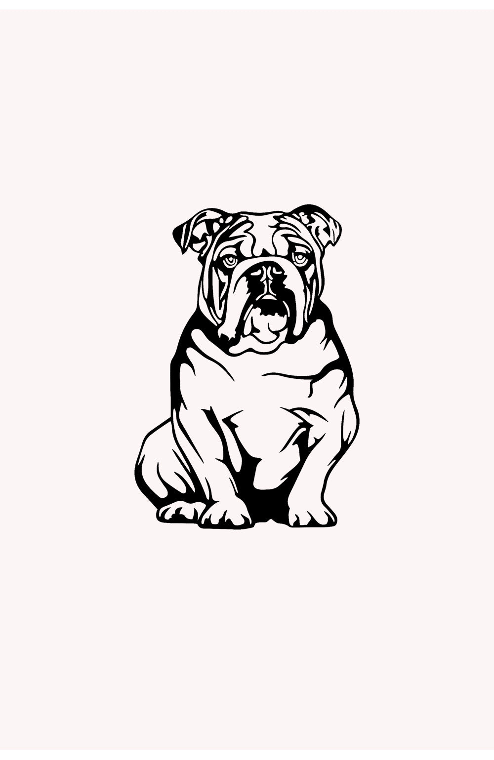 Engelse Bulldog | Metalen Wanddecoratie