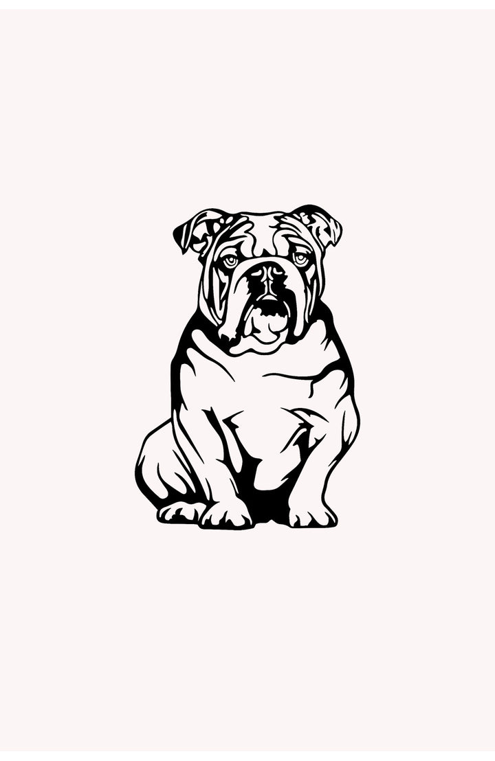 Engelse Bulldog | Metalen Wanddecoratie