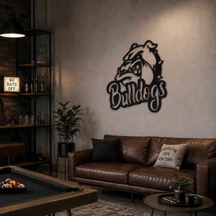 Bulldogs Logo | Metalen Wanddecoratie