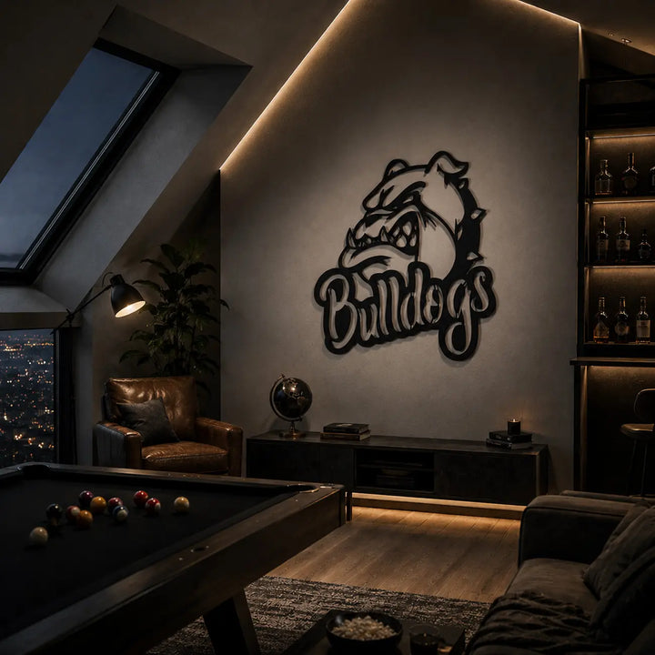 Bulldogs Logo | Metalen Wanddecoratie