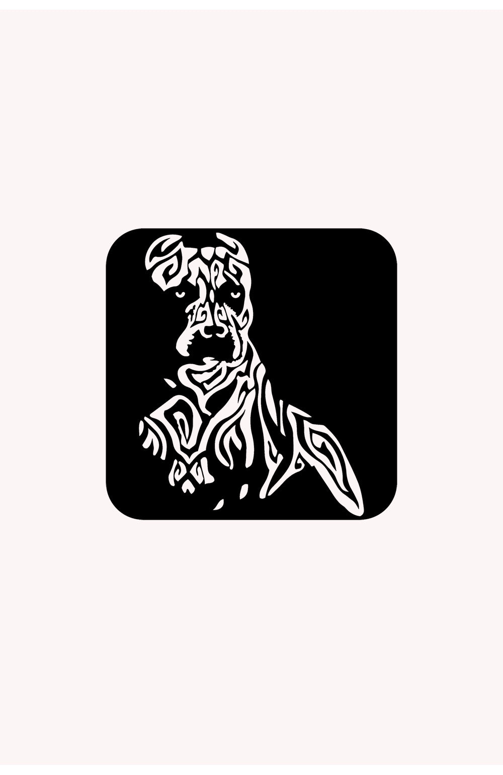 Duitse Dog Tribal Paneel | Metalen Wanddecoratie