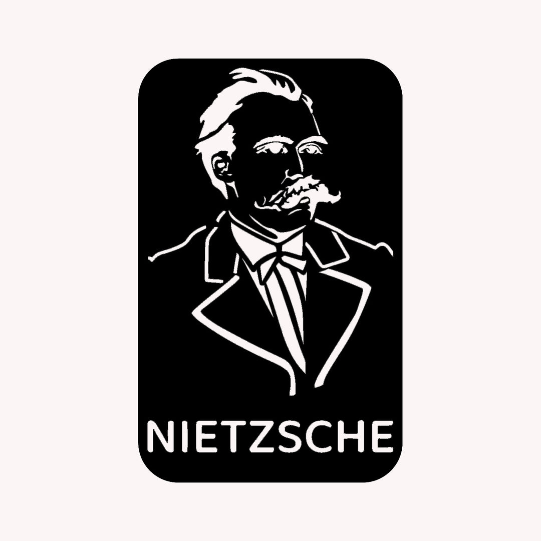 Friedrich Nietzsche Portret | Metalen Wanddecoratie