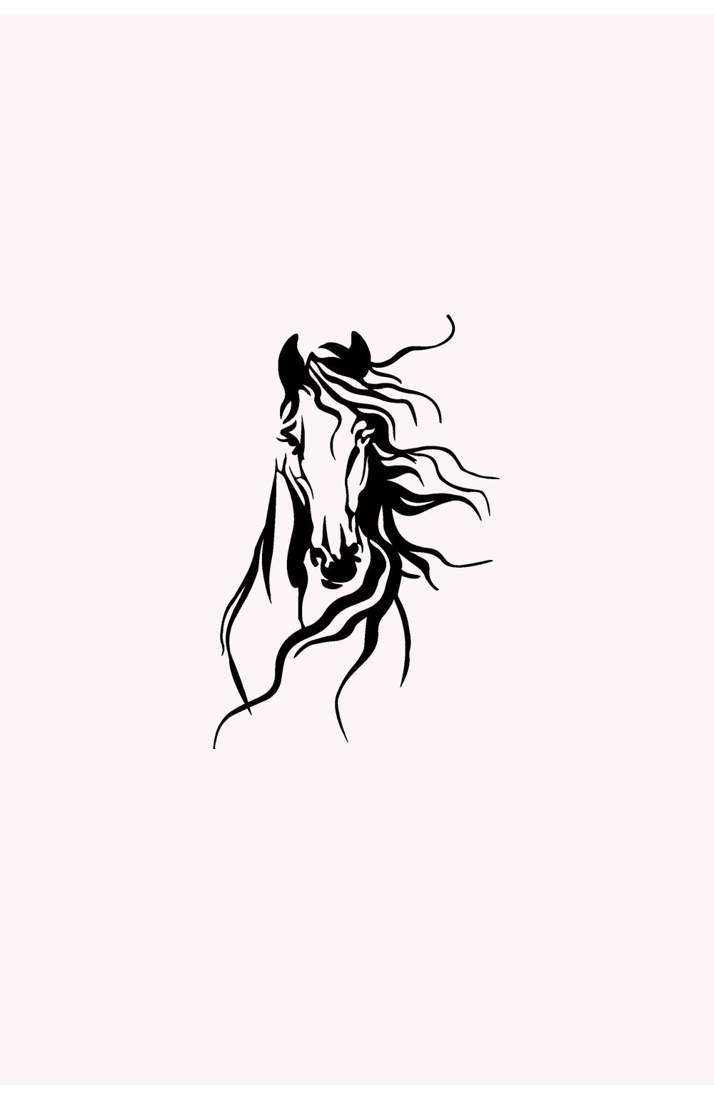 Elegant Paardenhoofd | Metalen Wanddecoratie