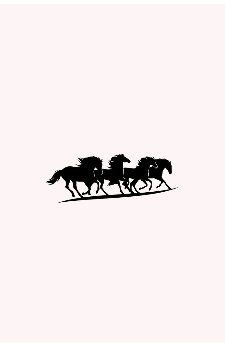 Galopperende Paarden Kudde | Metalen Wanddecoratie