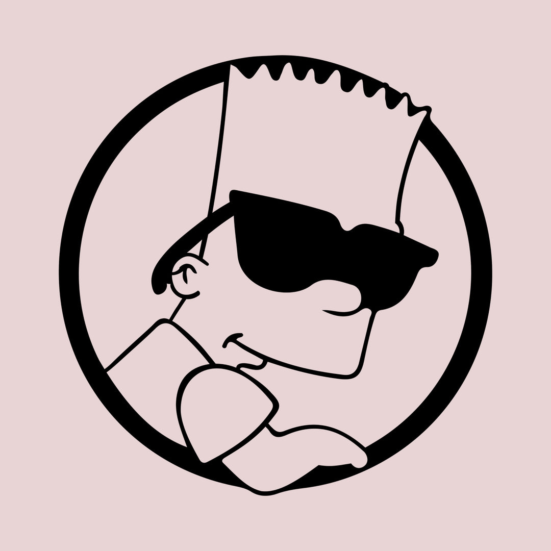 Bart Simpson met Zonnebril | Metalen Wanddecoratie