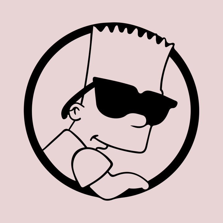 Bart Simpson met Zonnebril | Metalen Wanddecoratie