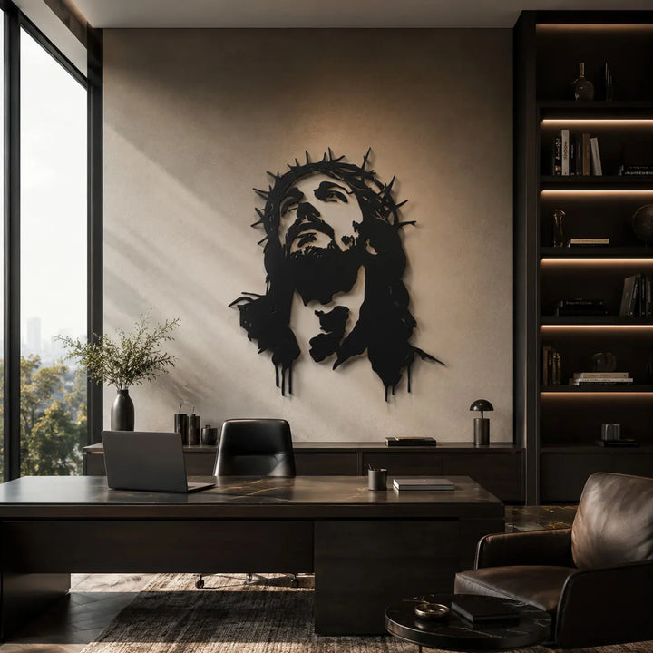 Jezus met Doornenkroon | Metalen Wanddecoratie