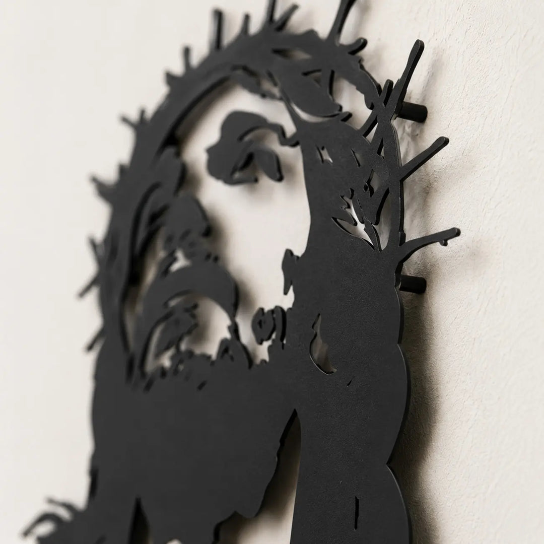 Jezus met Doornenkroon | Metalen Wanddecoratie