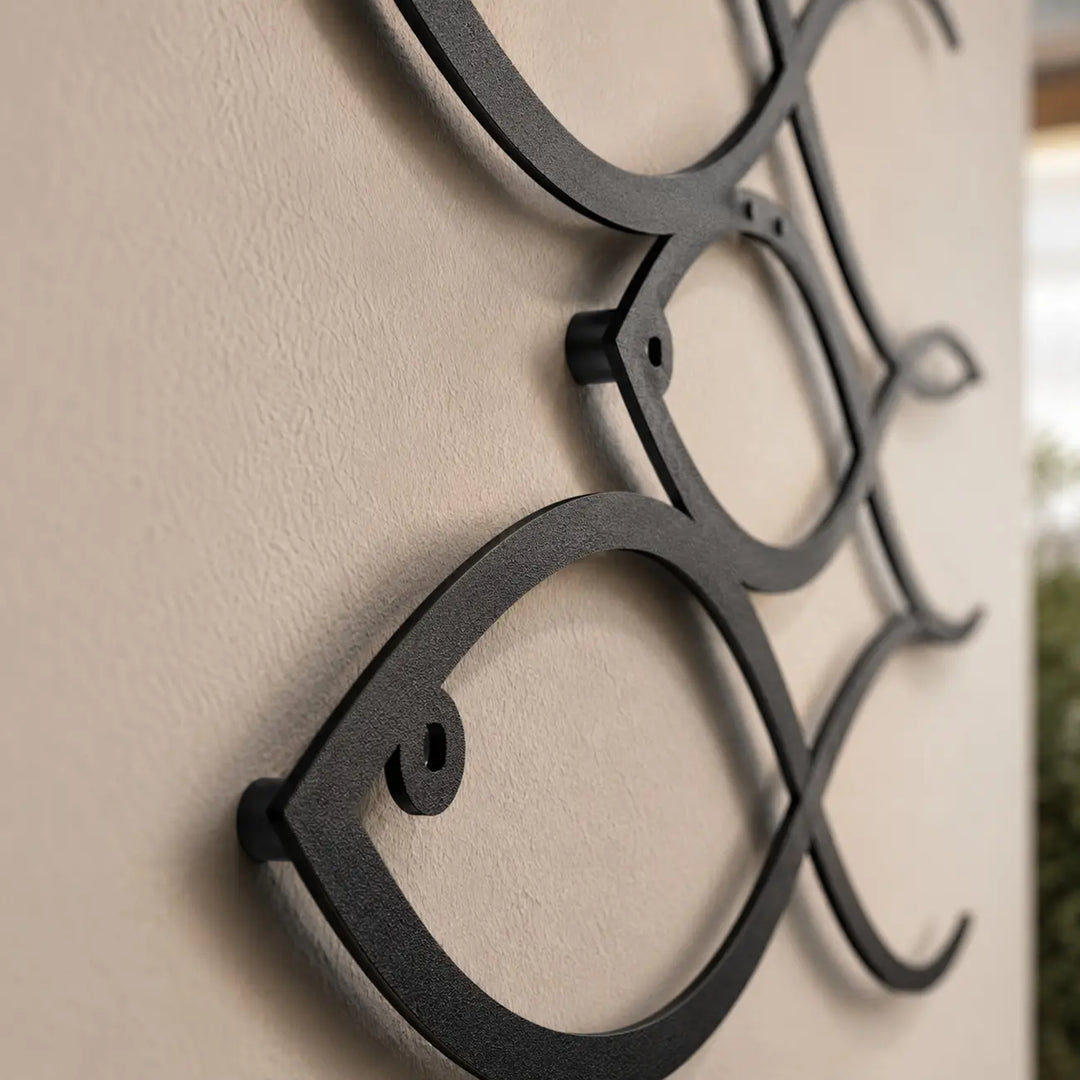 Minimalistische School Vissen | Metalen Wanddecoratie