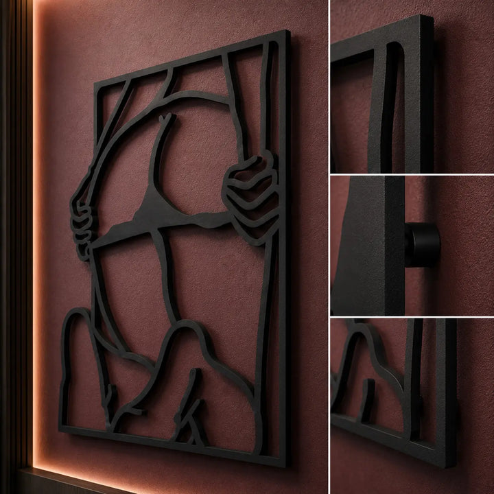 Sensuele Vrouw Silhouet | Metalen Wanddecoratie