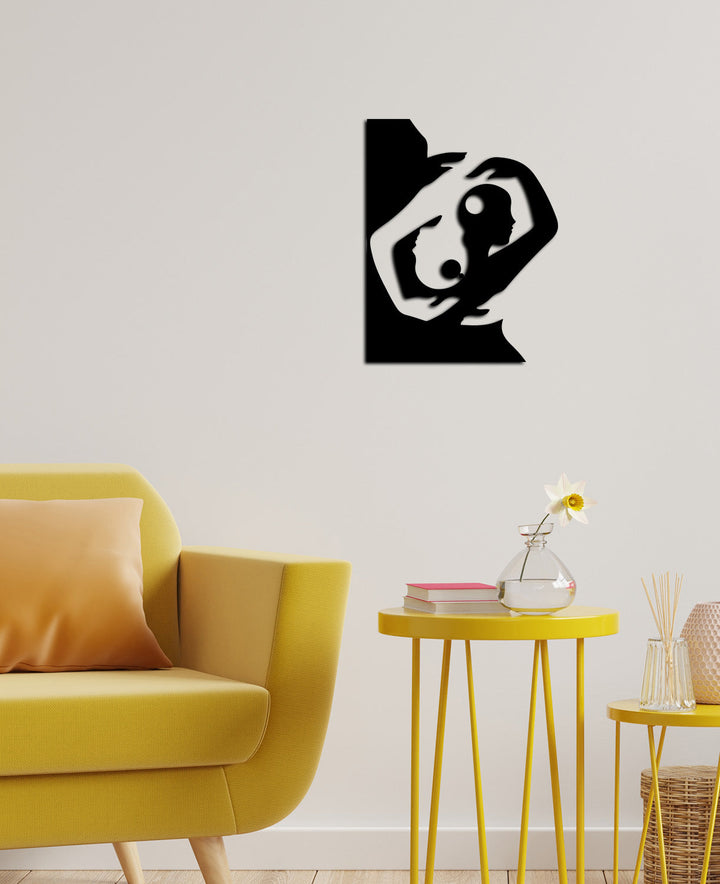Modern Yin Yang Love | Metalen Wanddecoratie