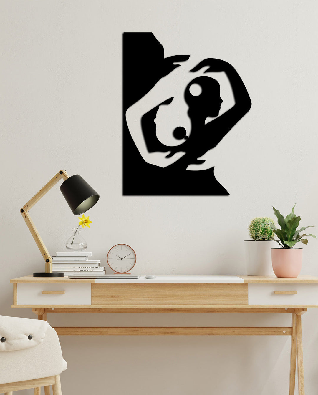 Modern Yin Yang Love | Metalen Wanddecoratie