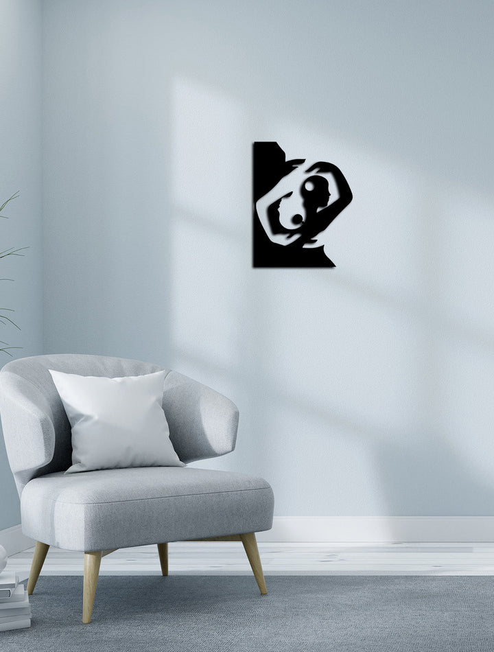 Modern Yin Yang Love | Metalen Wanddecoratie
