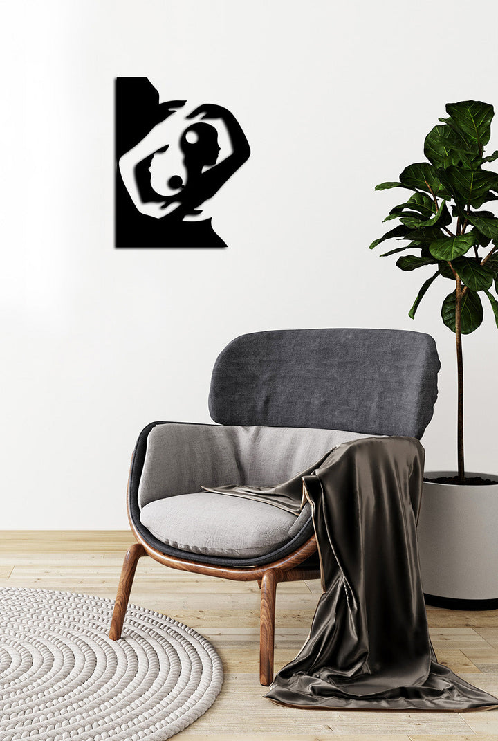 Modern Yin Yang Love | Metalen Wanddecoratie