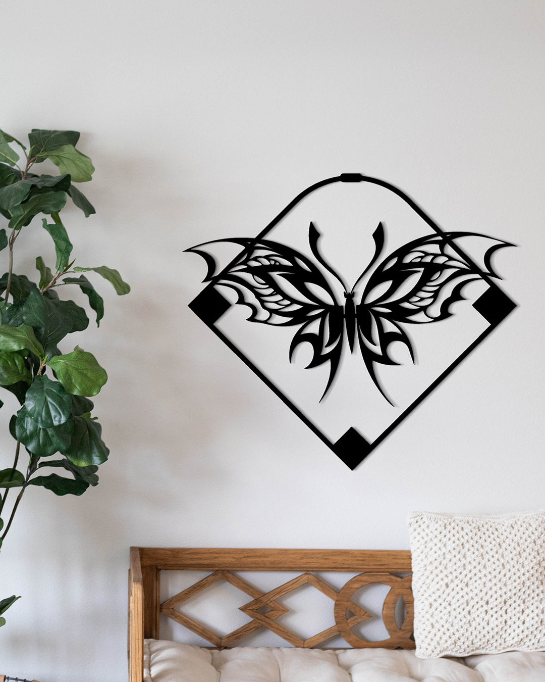 Geometrische Vlinder | Metalen Wanddecoratie
