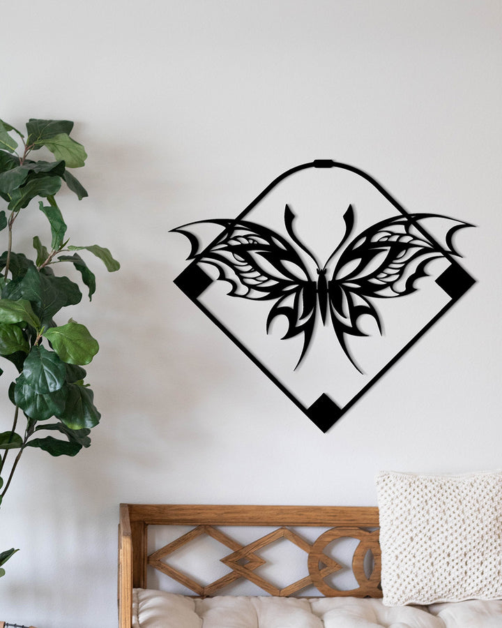 Geometrische Vlinder | Metalen Wanddecoratie