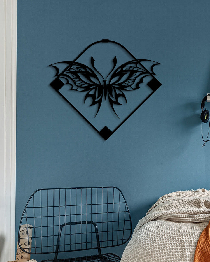 Geometrische Vlinder | Metalen Wanddecoratie