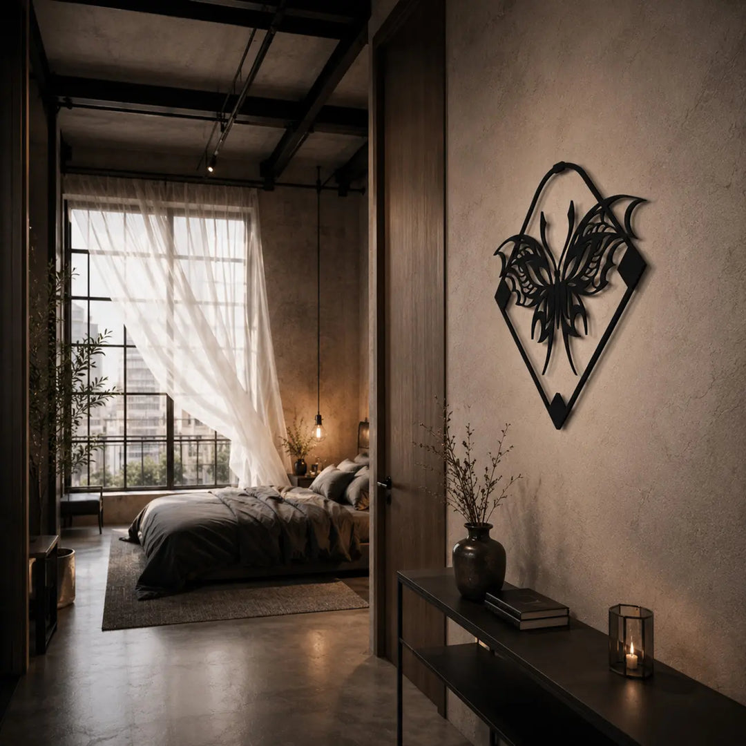Geometrische Vlinder | Metalen Wanddecoratie