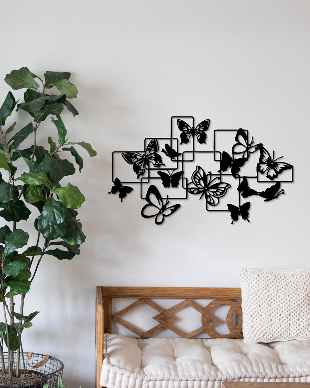 Moderne Vlinder Compositie | Metalen Wanddecoratie