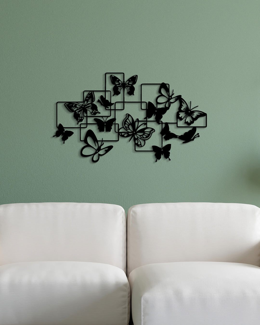 Moderne Vlinder Compositie | Metalen Wanddecoratie
