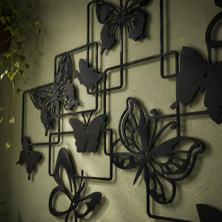 Moderne Vlinder Compositie | Metalen Wanddecoratie