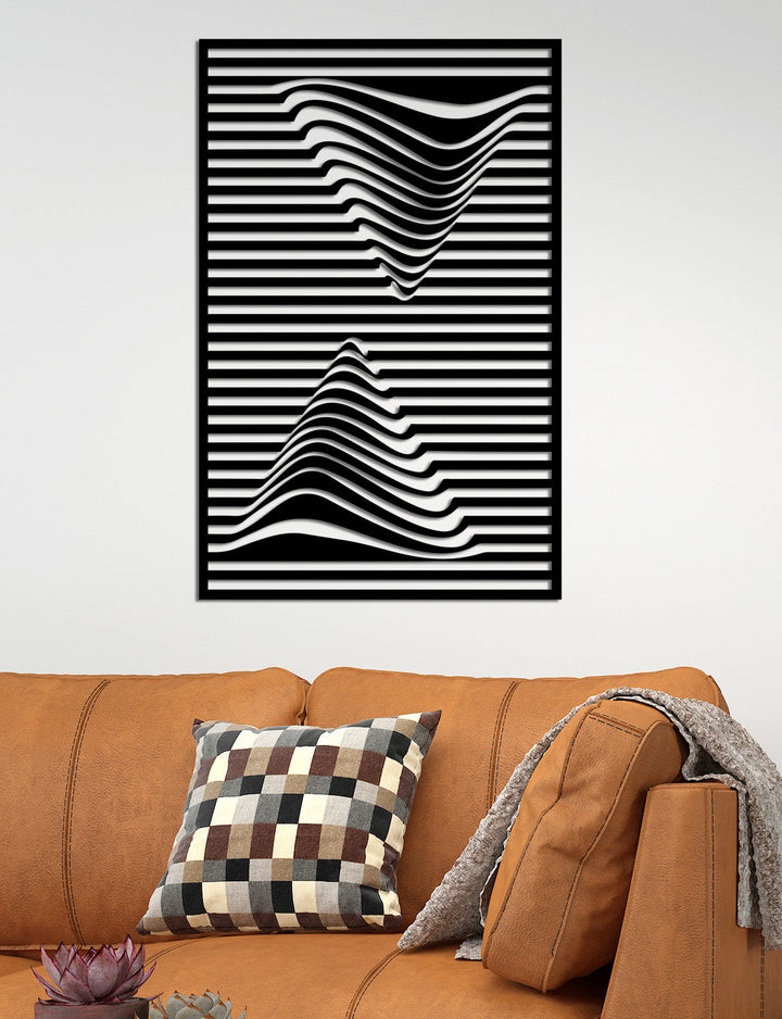 Optical Wave | Metalen Wanddecoratie