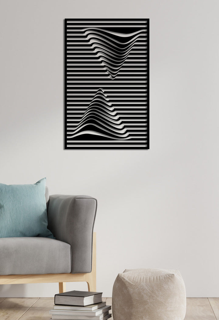 Optical Wave | Metalen Wanddecoratie