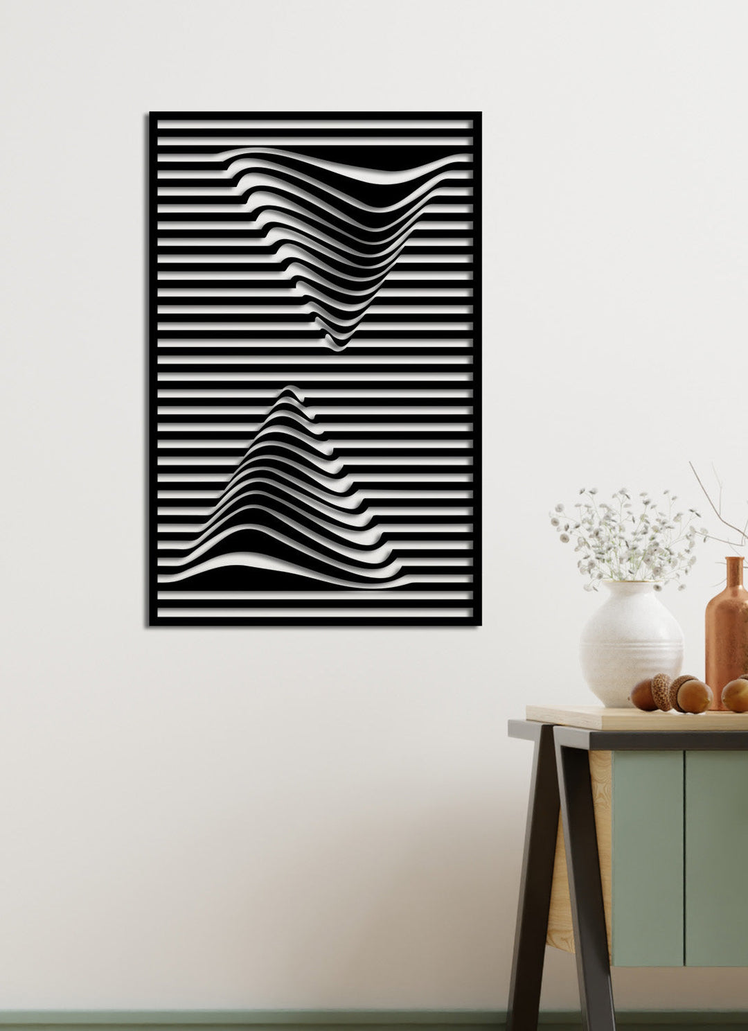Optical Wave | Metalen Wanddecoratie