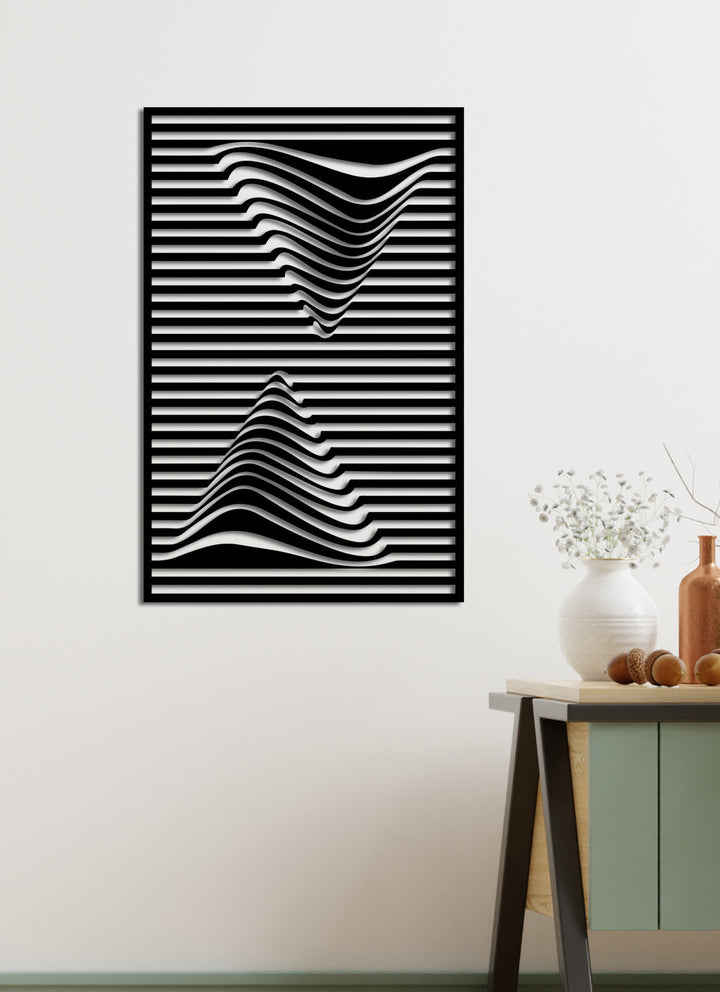 Optical Wave | Metalen Wanddecoratie