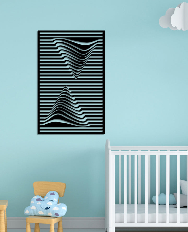 Optical Wave | Metalen Wanddecoratie
