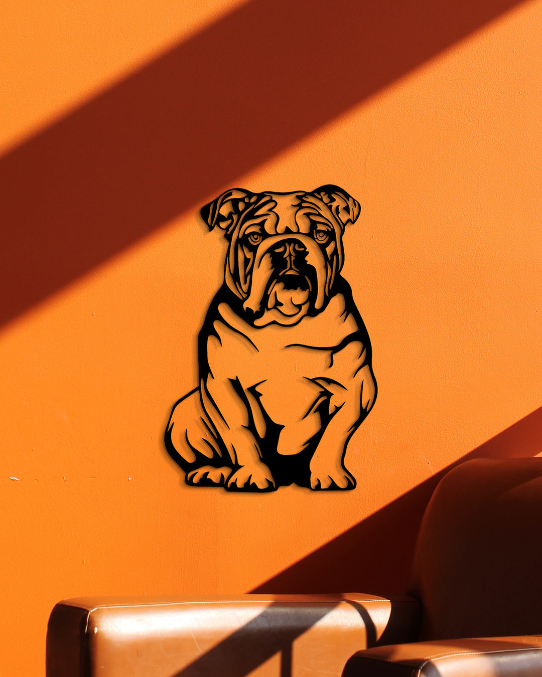 Engelse Bulldog | Metalen Wanddecoratie