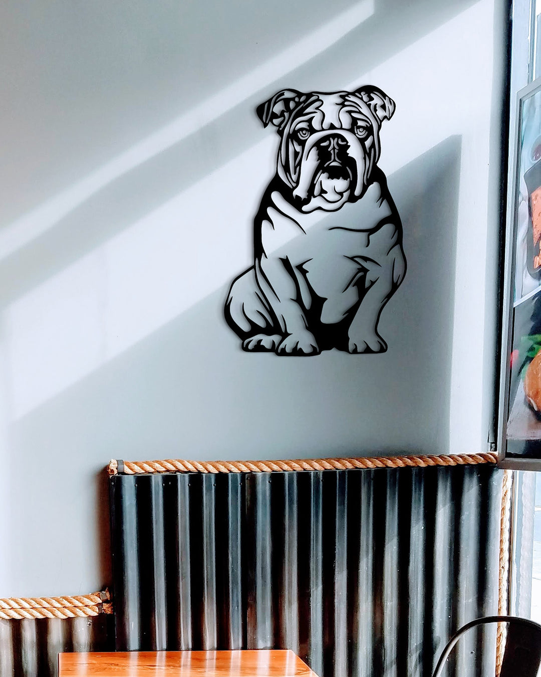 Engelse Bulldog | Metalen Wanddecoratie
