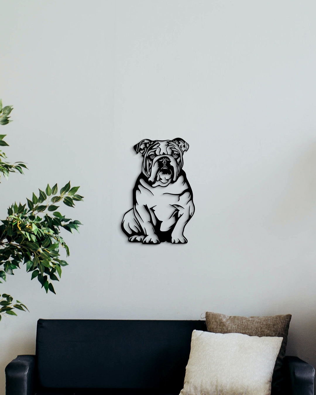 Engelse Bulldog | Metalen Wanddecoratie