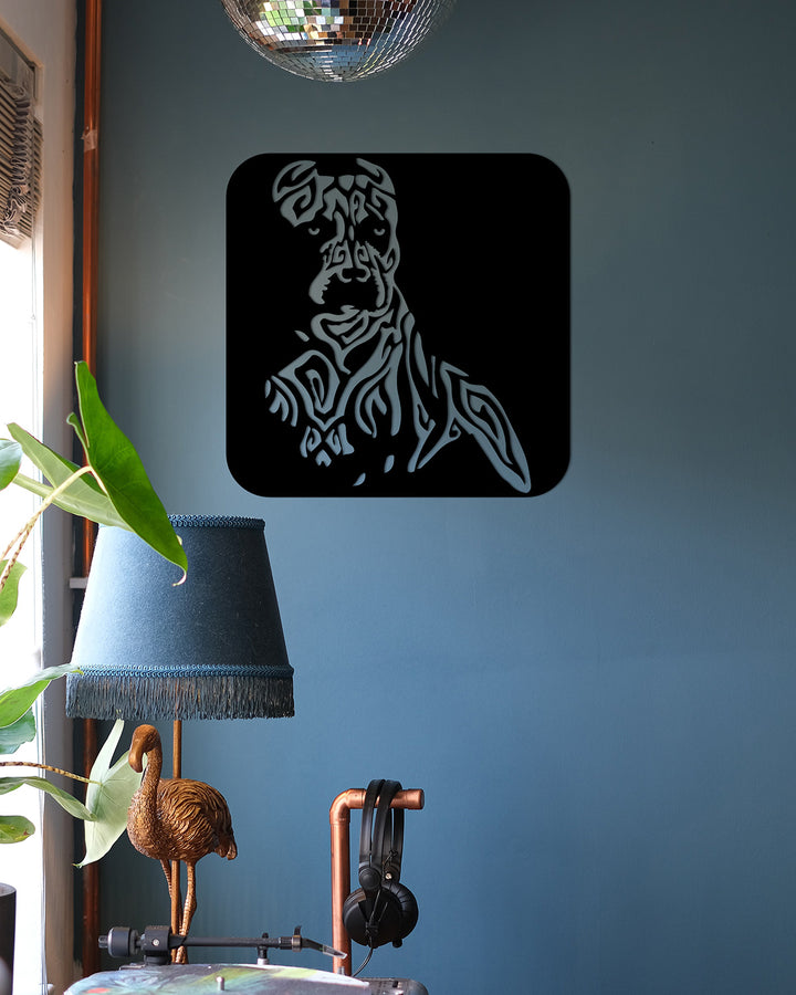 Duitse Dog Tribal Paneel | Metalen Wanddecoratie