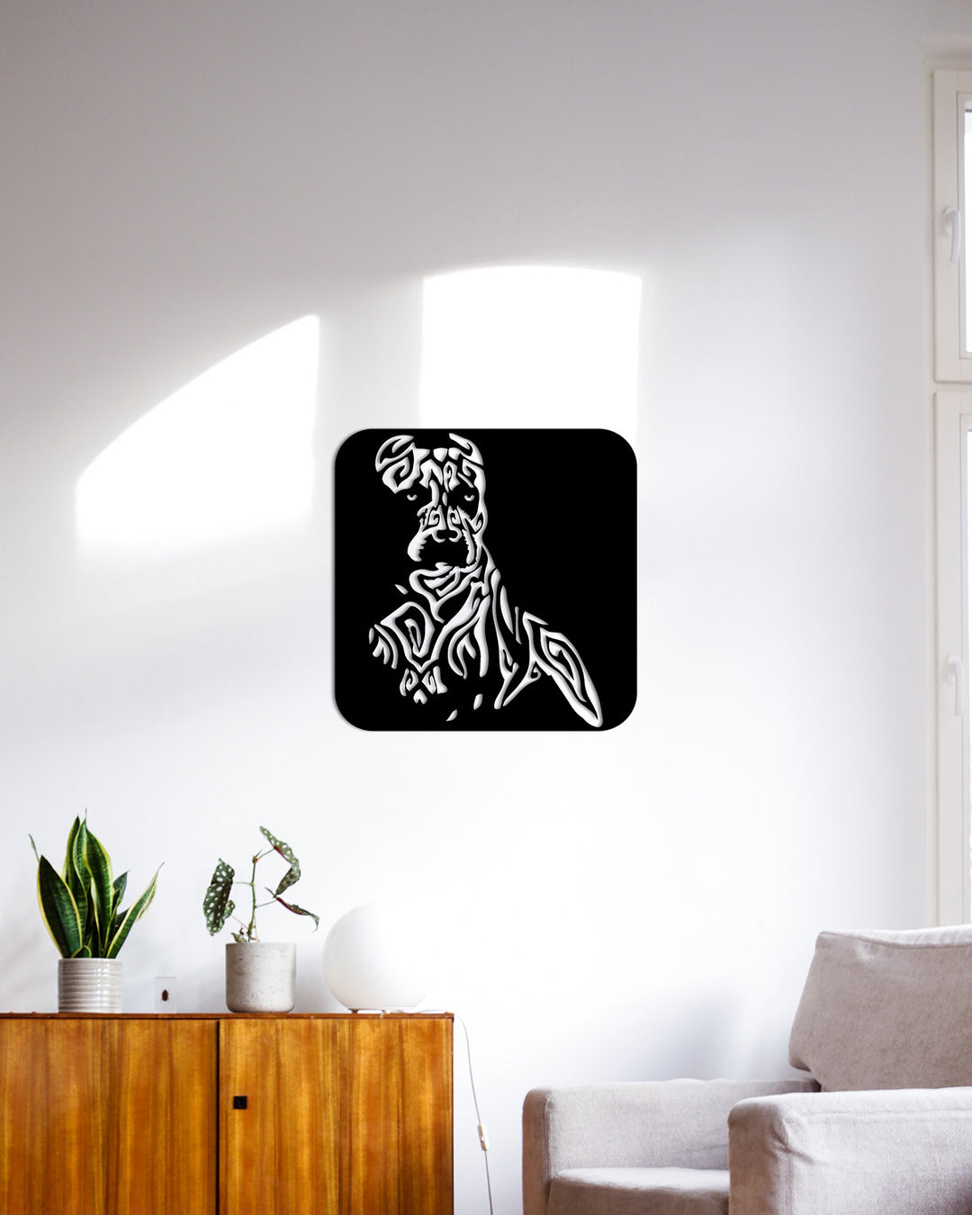 Duitse Dog Tribal Paneel | Metalen Wanddecoratie