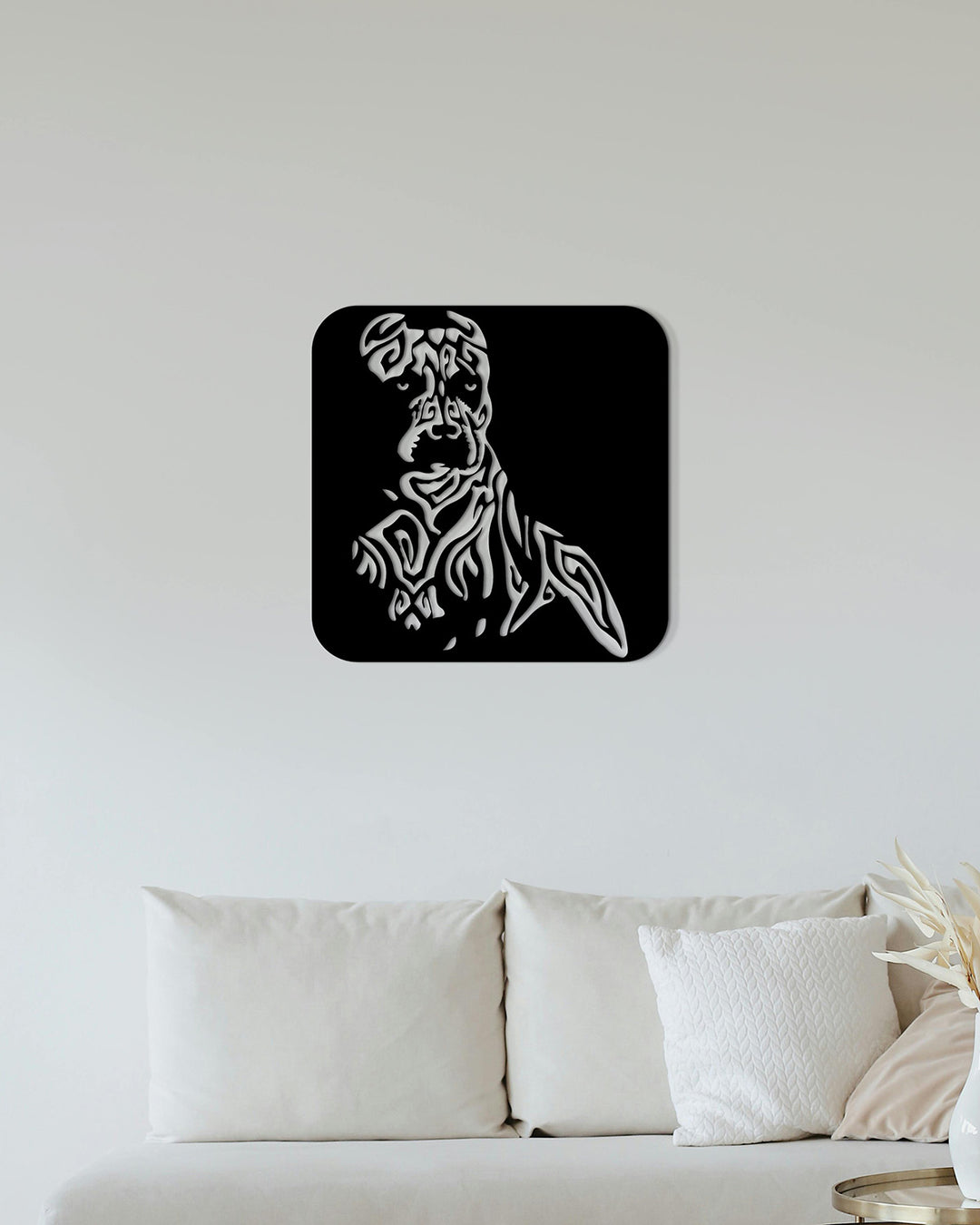 Duitse Dog Tribal Paneel | Metalen Wanddecoratie