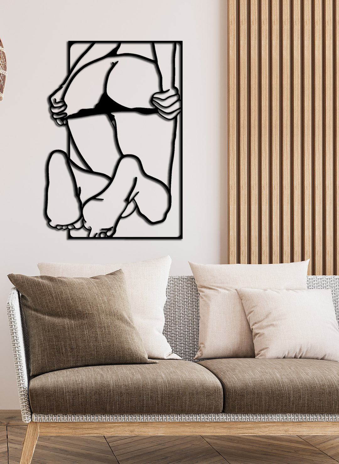 Sensuele Vrouw Silhouet | Metalen Wanddecoratie