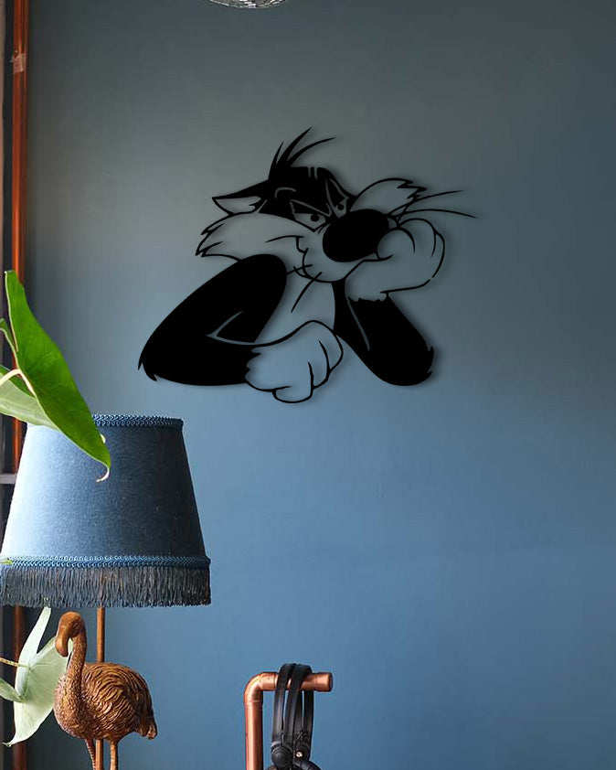 Sylvester de Kat | Metalen Wanddecoratie