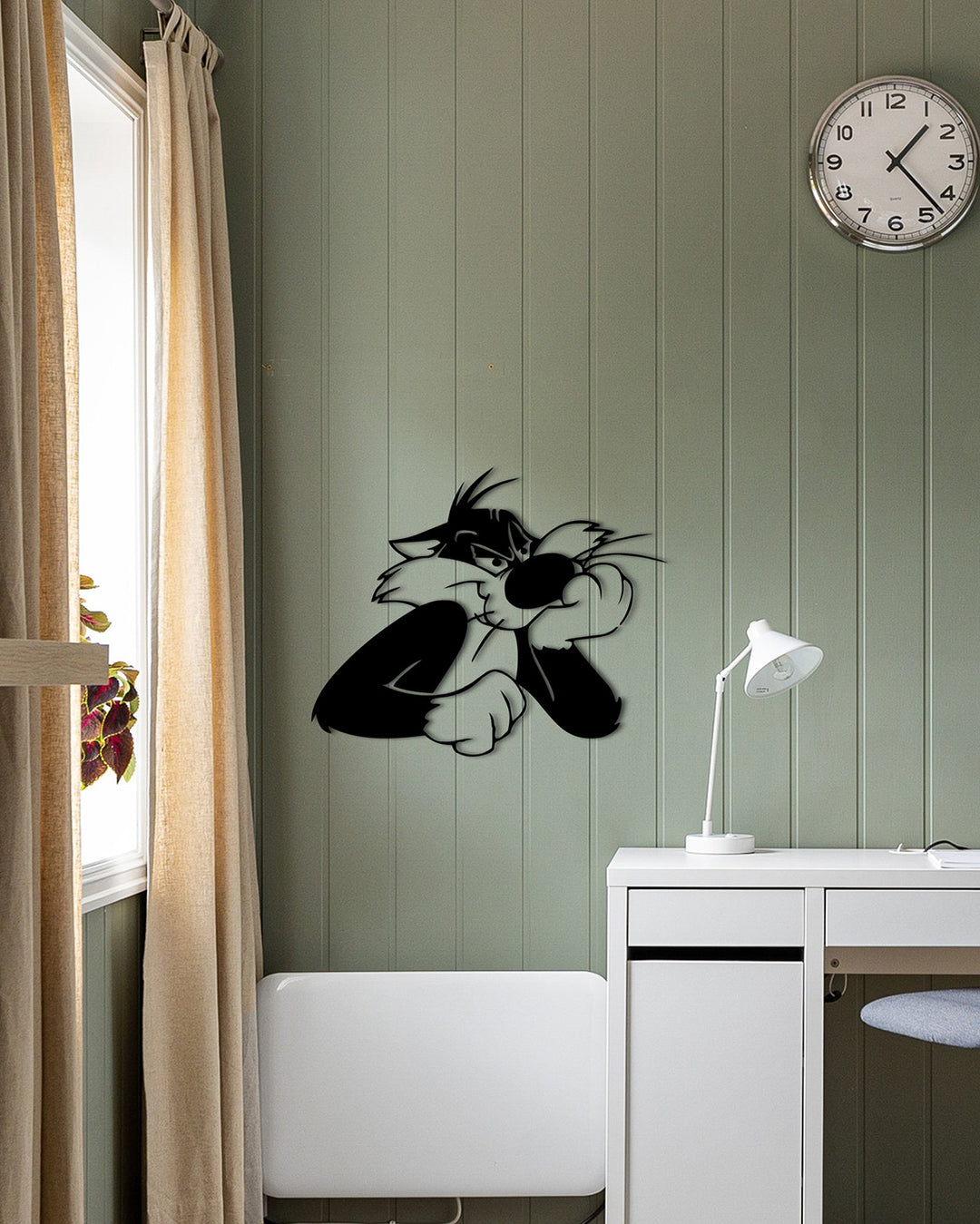 Sylvester de Kat | Metalen Wanddecoratie