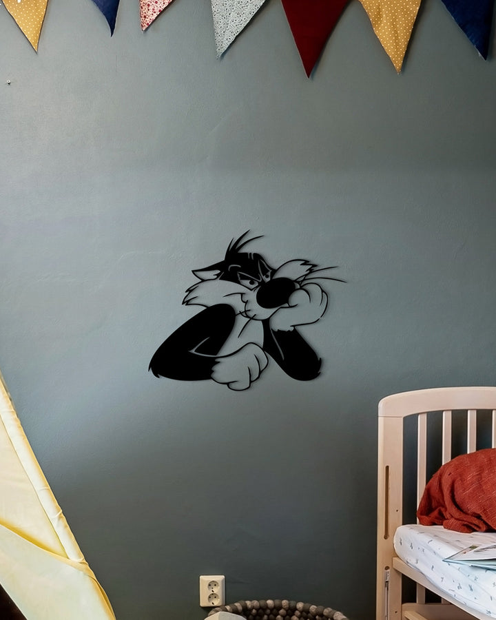 Sylvester de Kat | Metalen Wanddecoratie