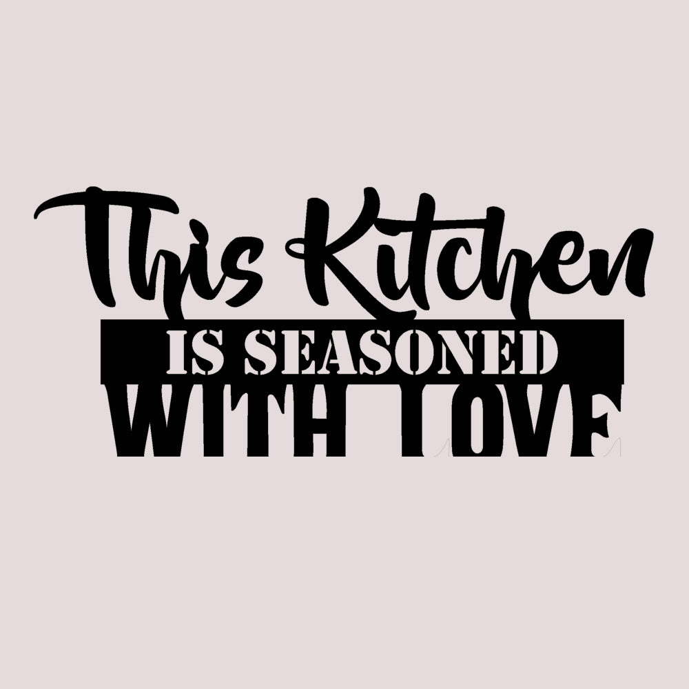 This Kitchen is Seasoned with Love | Metalen Wanddecoratie