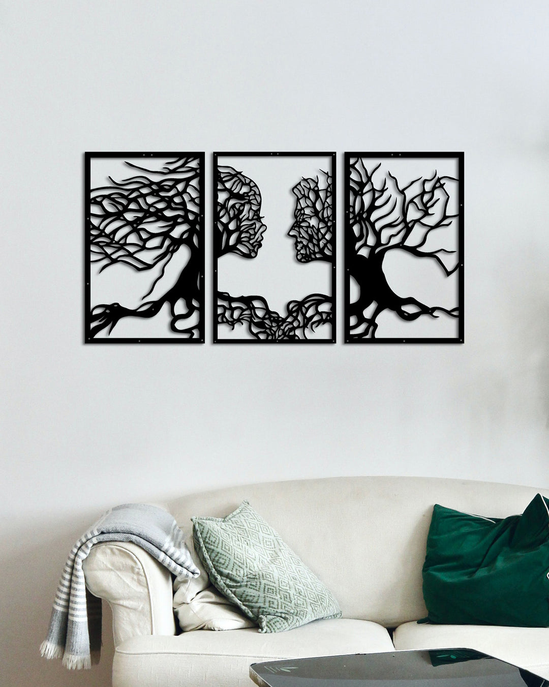 Set van 3: Liefde in de Natuur | Metalen Wanddecoratie