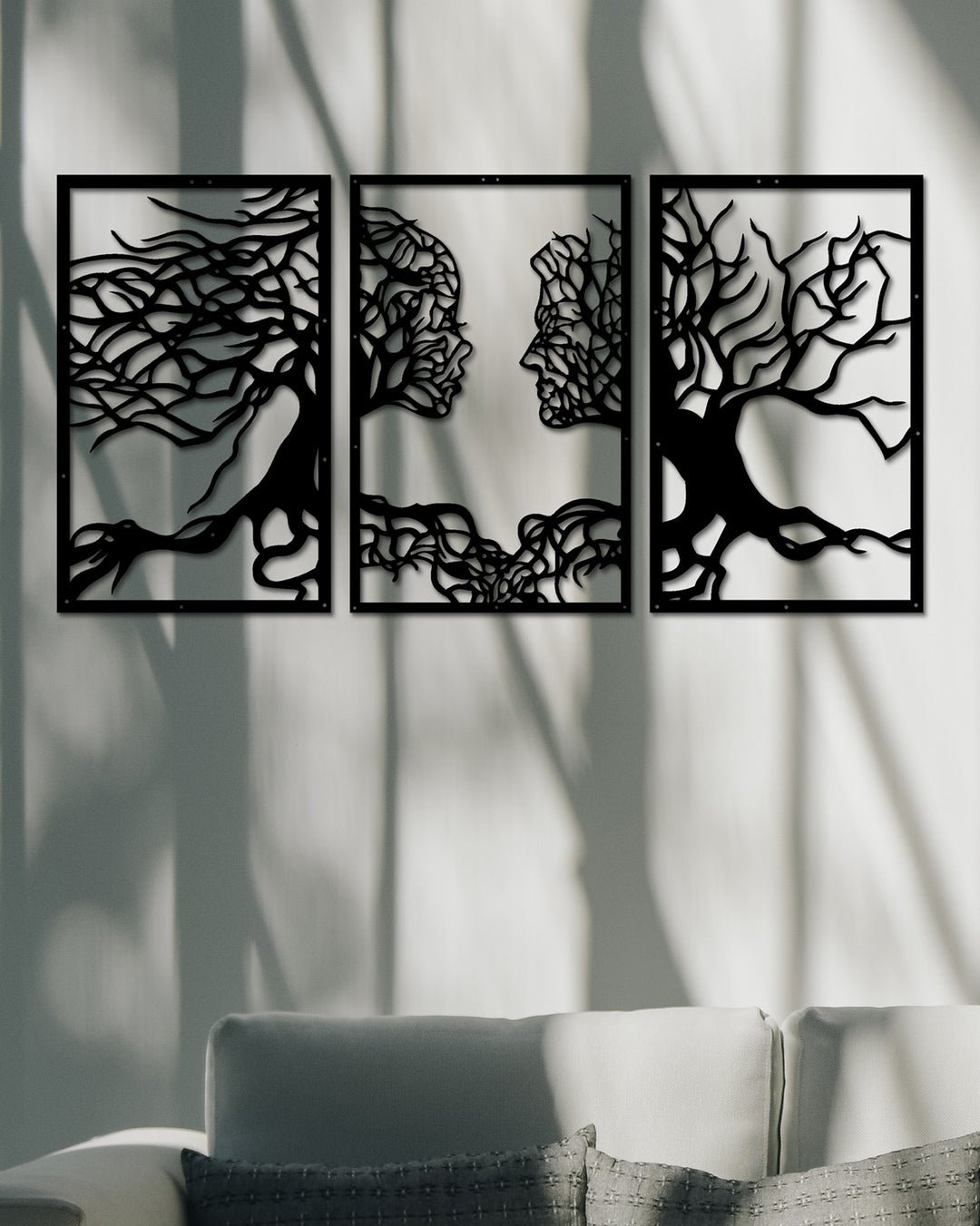 Set van 3: Liefde in de Natuur | Metalen Wanddecoratie