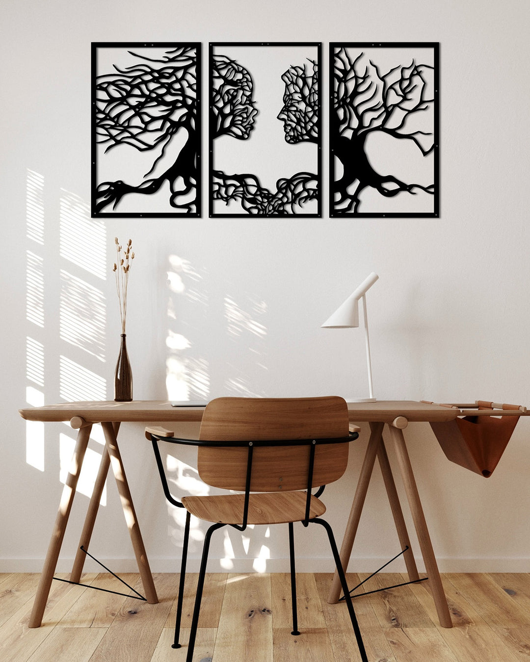 Set van 3: Liefde in de Natuur | Metalen Wanddecoratie