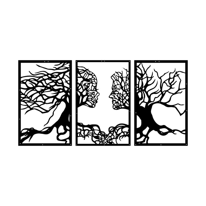 Set van 3: Liefde in de Natuur | Metalen Wanddecoratie