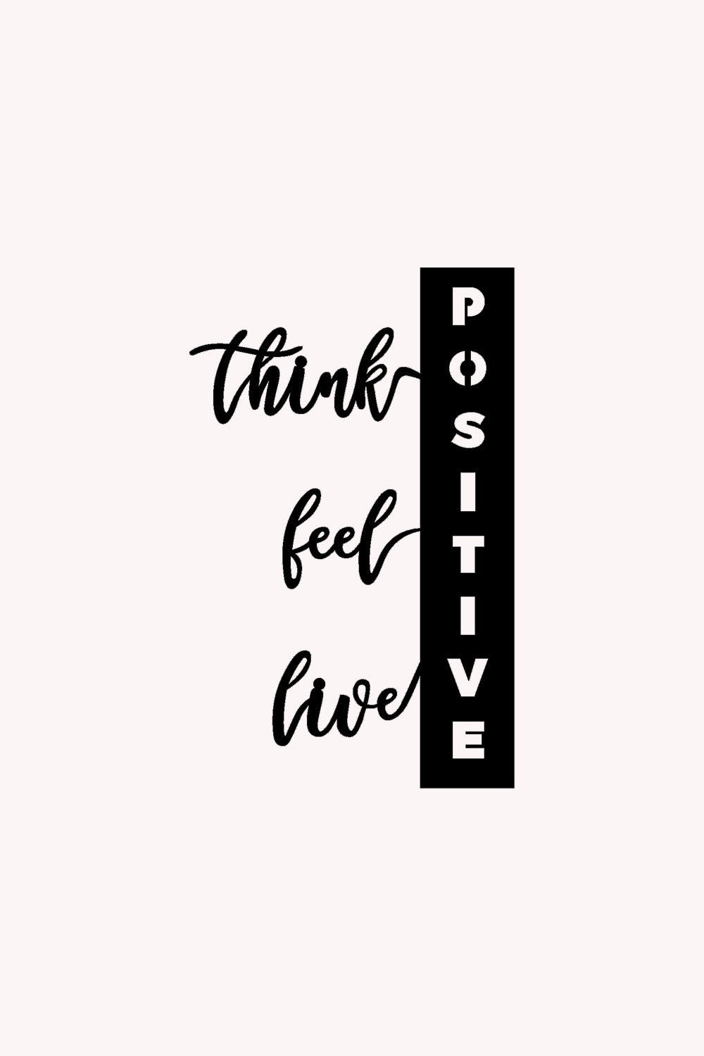 Think Feel Live Positive | Metalen Wanddecoratie