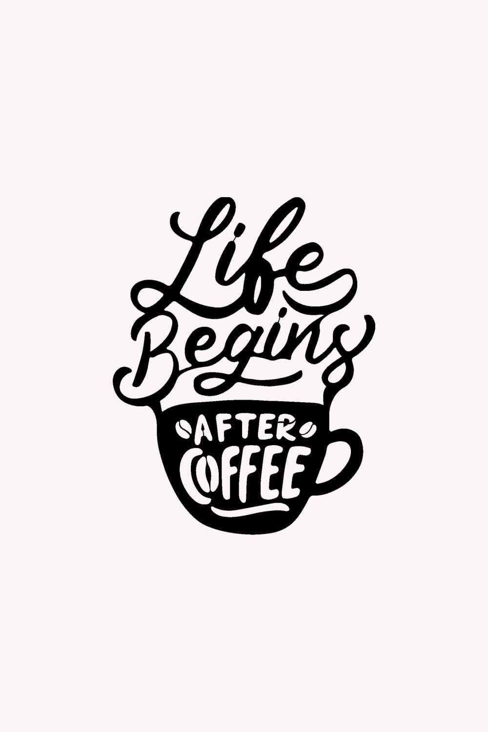 Life Begins After Coffee | Metalen Wanddecoratie