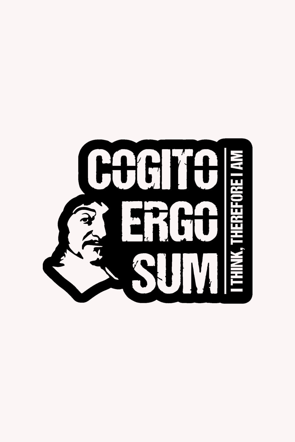 Cogito Ergo Sum | Metalen Wanddecoratie