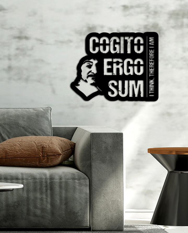 Cogito Ergo Sum | Metalen Wanddecoratie