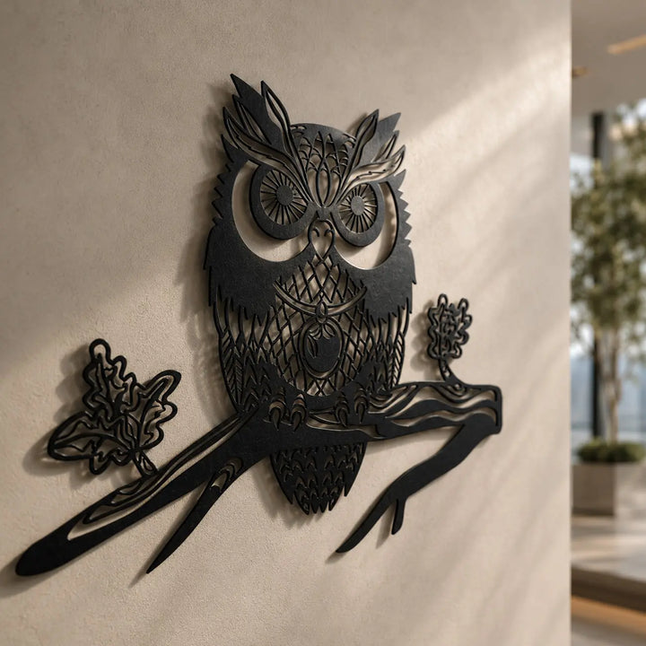 Mandala Owl | Metalen Wanddecoratie